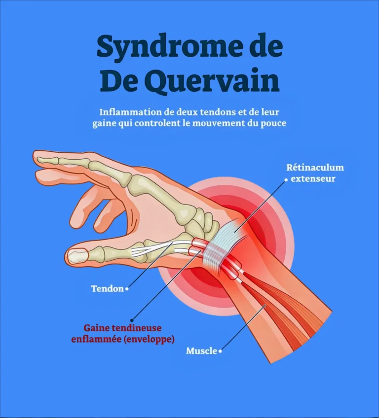 Tendinite au pouce - syndrome de De Quervain