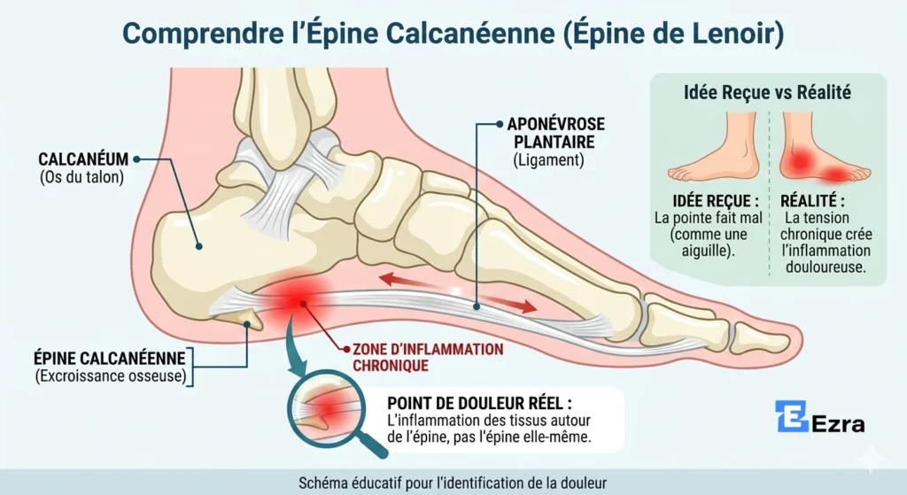 épine calcanéenne pied douleur talon