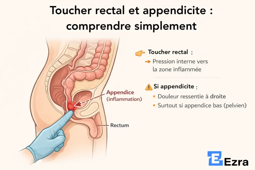 toucher rectal appendicite