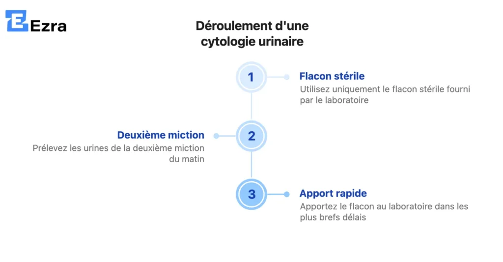 Déroulement d'une cytologie urinaire